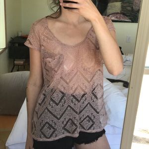 Urban Outfitters Kimchi Blue sheer lace blouse